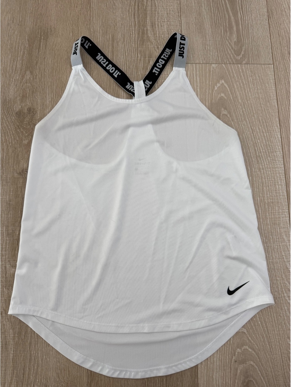 Nike Dri-FIT white strappy tank top